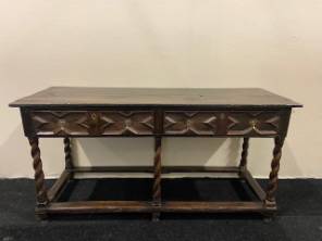 Oak Console Table 